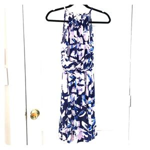 Purple and blue design dress